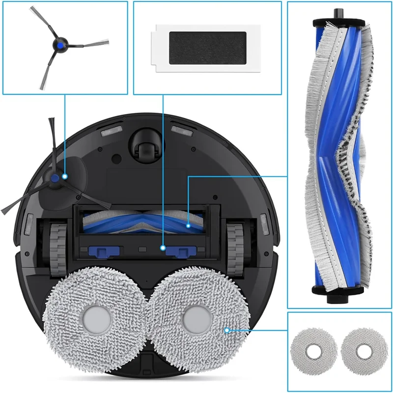 ABLL-для Ecovacs Deebot T30 Omni/T30 Pro Omni пылесос основная боковая щетка Hepa фильтры швабра тканевые мешки для пыли аксессуары
ABLL-для Ecovacs Deebot T30 Omni/T30 Pro Omni пылесос основная боковая щетка Hepa фильтры швабра тканевые мешки для пыли аксессуары