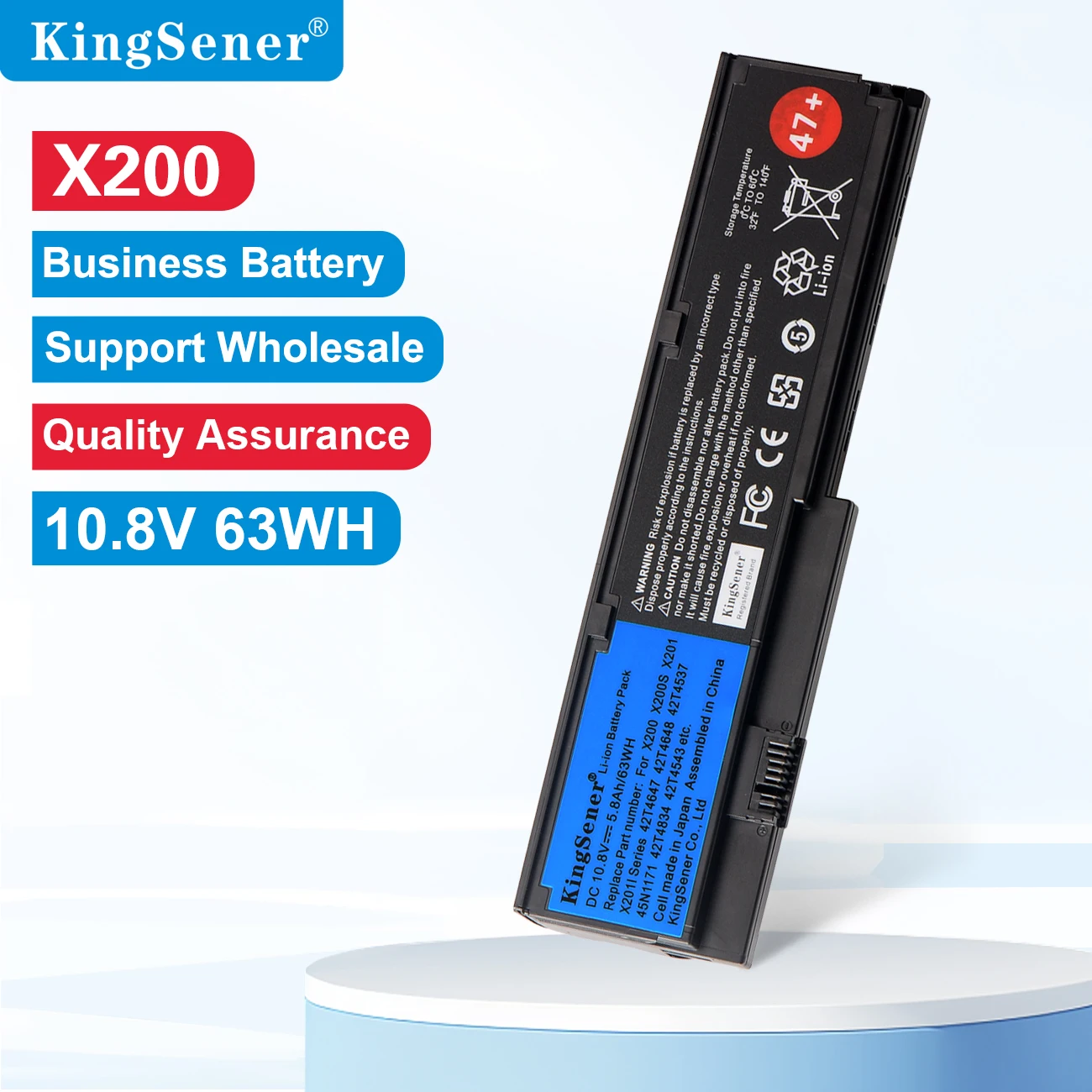 Аккумулятор KingSener 5800 мАч 8400 мАч для Lenovo IBM ThinkPad X200 X200S X201 X201I 42T4834 42T4535 42T4543 42T4650 42T4534 45N117
Аккумулятор KingSener 5800 мАч 8400 мАч для Lenovo IBM ThinkPad X200 X200S X201 X201I 42T4834 42T4535 42T4543 42T4650 42T4534 45N117