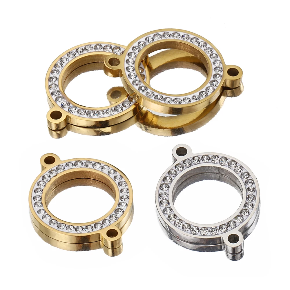 5pcs Stainless Steel Round Rhinestone Connectors Charms Pendants Connector For Bracelet Necklace Jewelry Making DIY Accessories
5pcs Stainless Steel Round Rhinestone Connectors Charms Pendants Connector For Bracelet Necklace Jewelry Making DIY Accessories