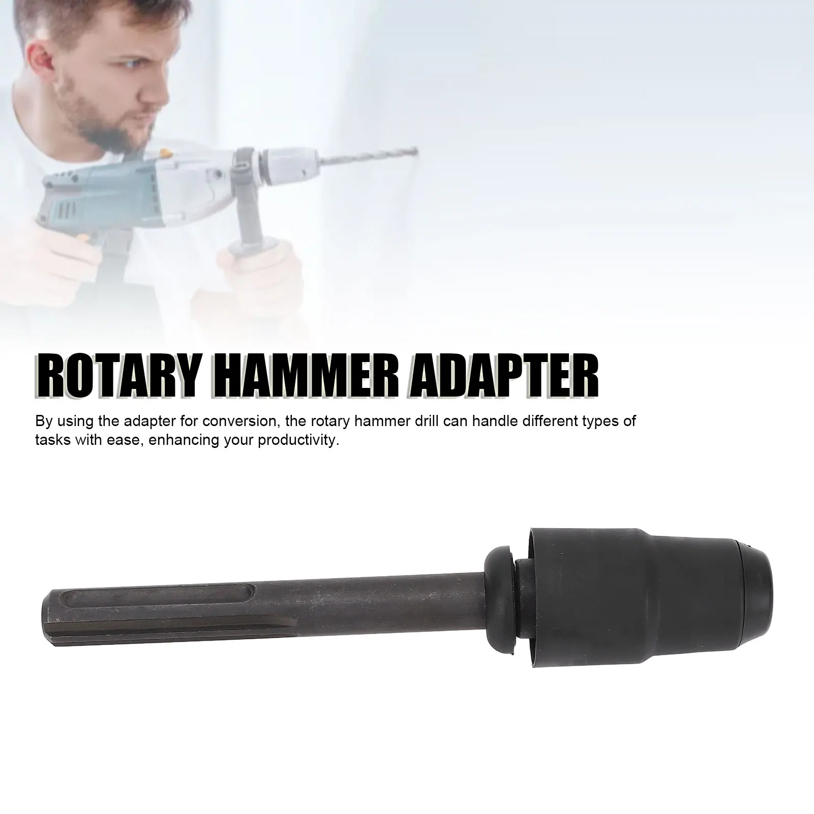 Rotary Hammer Drill Adapter 8-14/16 Inch Long Black Alloy Steel Demolition Hammer Drill Converter Rotary Hammer Drill Converter
Rotary Hammer Drill Adapter 8-14/16 Inch Long Black Alloy Steel Demolition Hammer Drill Converter Rotary Hammer Drill Converter