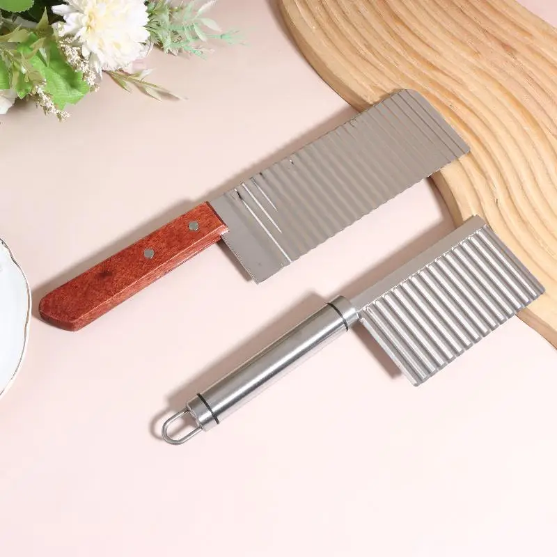 Stainless Steel Crinkle Cut Potato Slicer Wavy Blade Cutter Potato Chopper For Vegetable Chip Making Kitchen Cooking Tool
Stainless Steel Crinkle Cut Potato Slicer Wavy Blade Cutter Potato Chopper For Vegetable Chip Making Kitchen Cooking Tool