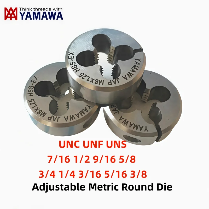 1PCS YAMAWA American HSSE Adjustable Round Die UNC/F/S1/2 1/4 5/16 3/8 7/16 1/2 9/16 5/8 3/4 AR-D Thread Threading Dies
1PCS YAMAWA American HSSE Adjustable Round Die UNC/F/S1/2 1/4 5/16 3/8 7/16 1/2 9/16 5/8 3/4 AR-D Thread Threading Dies