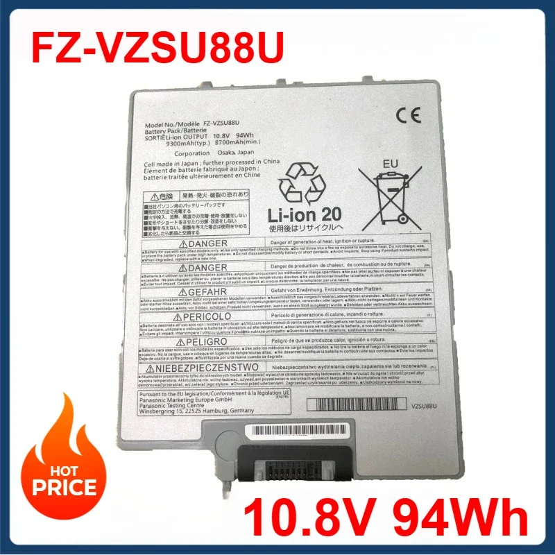 FZ-VZSU88U 10.8V 94Wh 9300mAh Laptop Battery for Panasonic Toughbook FZ-G1 Tablet
FZ-VZSU88U 10.8V 94Wh 9300mAh Laptop Battery for Panasonic Toughbook FZ-G1 Tablet