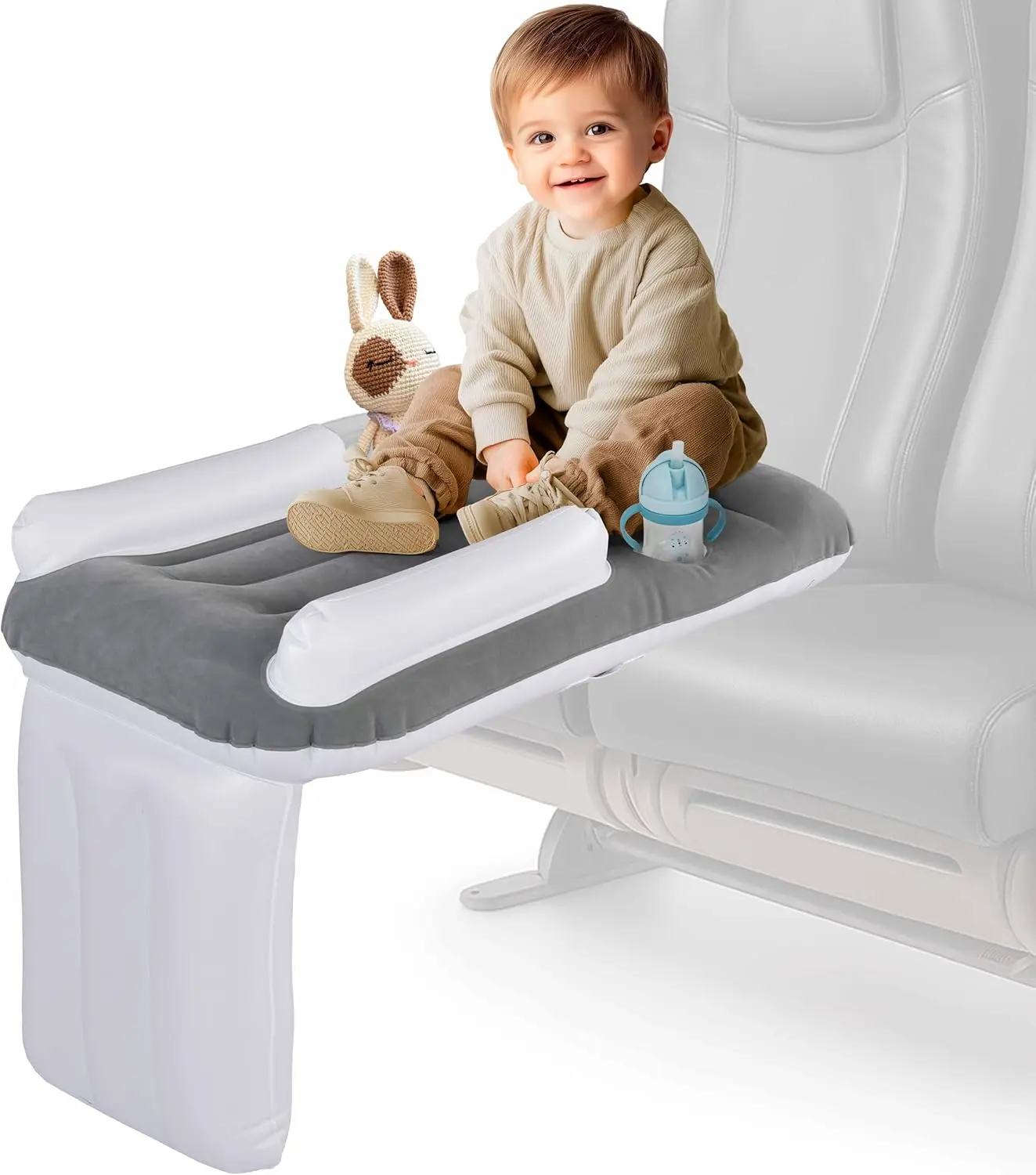 Inflatable Airplane Bed for Toddlers with Safety Belt, Travel Bag, Pump - Fits All Seats
Inflatable Airplane Bed for Toddlers with Safety Belt, Travel Bag, Pump - Fits All Seats