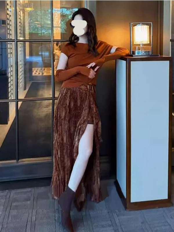 High Waist Skirt Women's Sweet And Spicy Style Autumn Winter New Arrival Slimming Long Skirt Casual A-Line Skirt
High Waist Skirt Women's Sweet And Spicy Style Autumn Winter New Arrival Slimming Long Skirt Casual A-Line Skirt