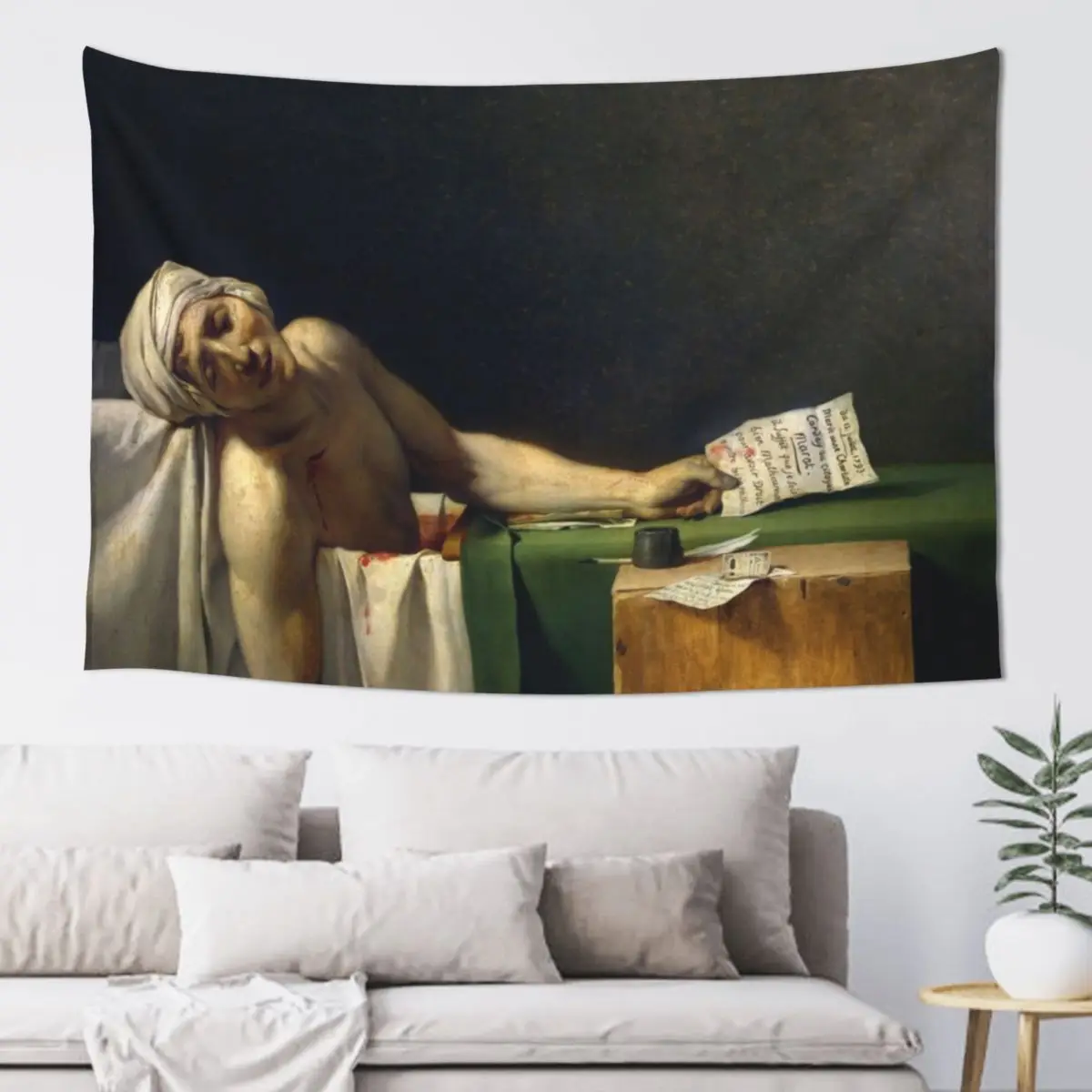 Jacques-Louis David - The Death of Marat Tapestry Decor Home Decoration For Bedroom Tapestry
Jacques-Louis David - The Death of Marat Tapestry Decor Home Decoration For Bedroom Tapestry