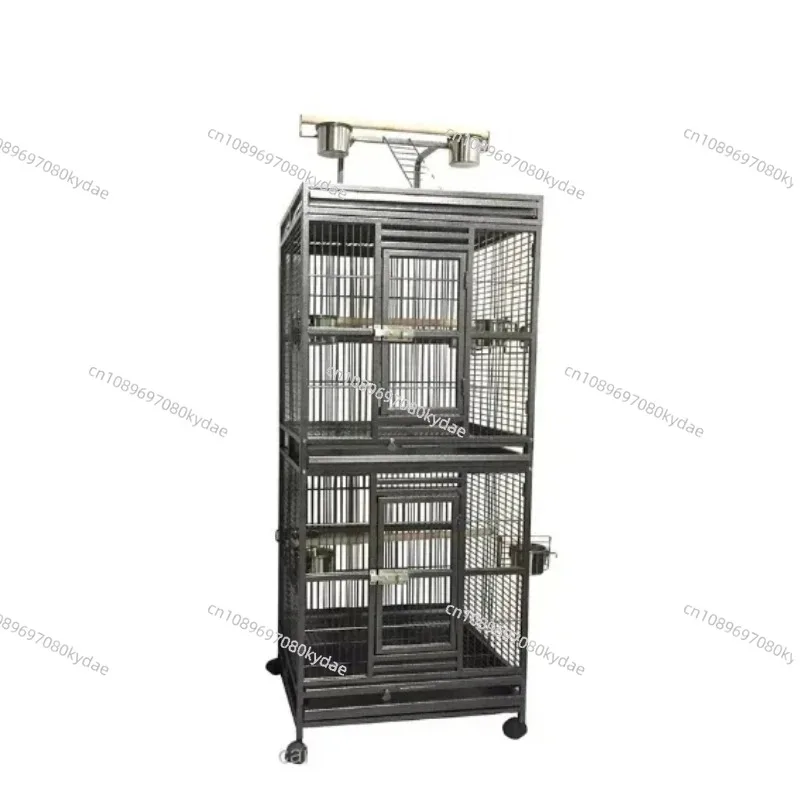 Large 2-in-1 Bird Cage for African Grey Parrots - Twin Double Aviary with Play Roof, Ladder & Wheels, Suitable for Cockatiels
Large 2-in-1 Bird Cage for African Grey Parrots - Twin Double Aviary with Play Roof, Ladder & Wheels, Suitable for Cockatiels