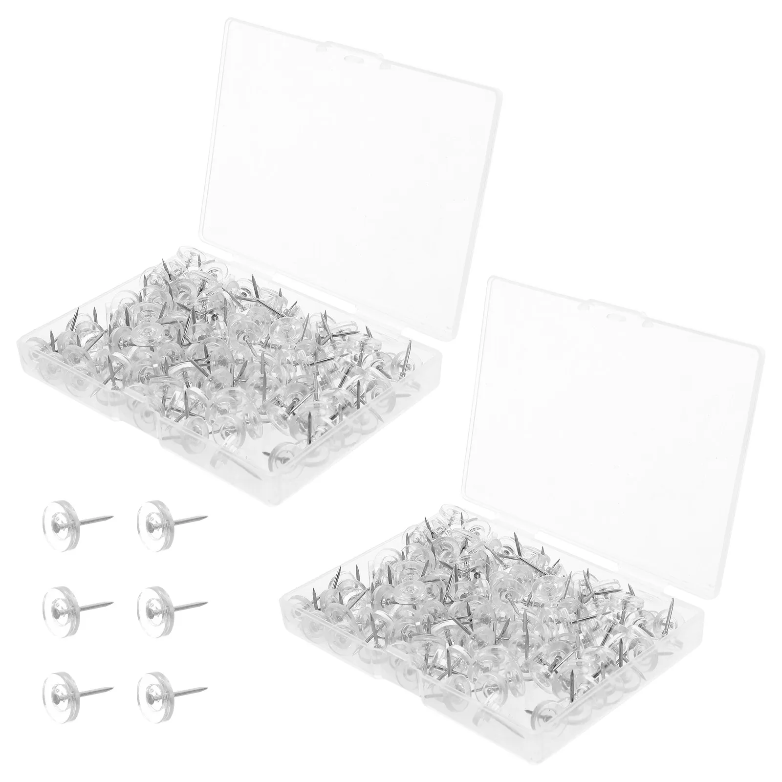 300Pcs Transparent Gear Cap Push Tacks Clear Round Thumb Pins for Wall Maps Calendar Poster Photos Bulletin Board Cork Board
300Pcs Transparent Gear Cap Push Tacks Clear Round Thumb Pins for Wall Maps Calendar Poster Photos Bulletin Board Cork Board