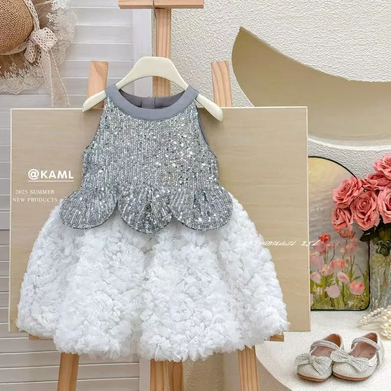 Kids Girls' Dress Summer Baby Girls' New Style Sparkling Skirt Children's Princess Birthday Dress
Kids Girls' Dress Summer Baby Girls' New Style Sparkling Skirt Children's Princess Birthday Dress