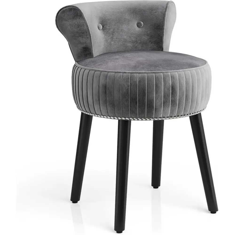 Elegant Velvet Accent Chair with Low Back, Solid Wood Legs, Upholstered Seat - Perfect for Bedroom, Vanity, or Living Room (Gray
Elegant Velvet Accent Chair with Low Back, Solid Wood Legs, Upholstered Seat - Perfect for Bedroom, Vanity, or Living Room (Gray