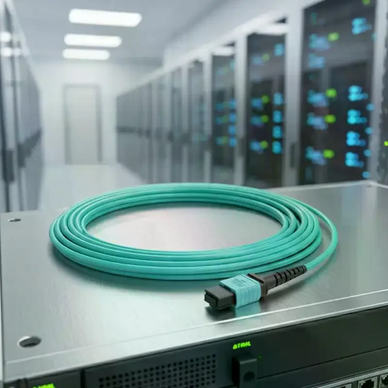 Optical Module Connection Cable MPO Cable 8 Fiber Female To Female MPO-MPO Multi-Mode Type B OM3 Fiber Optical Patch Cord
Optical Module Connection Cable MPO Cable 8 Fiber Female To Female MPO-MPO Multi-Mode Type B OM3 Fiber Optical Patch Cord