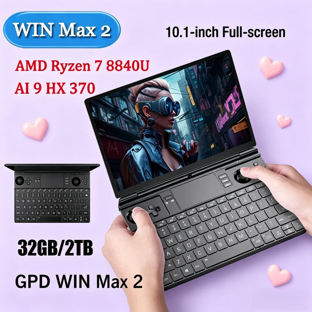 Supreme Quick GPD 2025 WIN Max 2 32GB RAM 1TB 2TB SSD Hard Disk CPU AMD 8840U AI9 HX370 Processor Gaming Laptop Mini PC for High
Supreme Quick GPD 2025 WIN Max 2 32GB RAM 1TB 2TB SSD Hard Disk CPU AMD 8840U AI9 HX370 Processor Gaming Laptop Mini PC for High