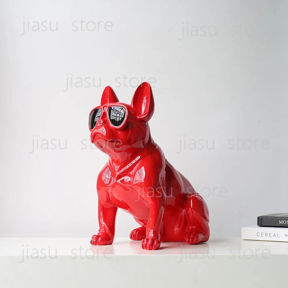 Modern Resin Cartoon Glasses Dog Sculpture, French Bulldog Ornament for Mall Hotel Art Window Display Decoration
Modern Resin Cartoon Glasses Dog Sculpture, French Bulldog Ornament for Mall Hotel Art Window Display Decoration
