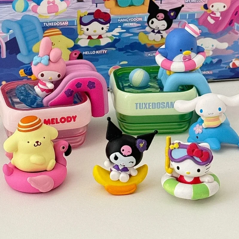 Новый продукт Sanrio Family Pool Party Series слепая коробка модные игрушки Kuromi Hello Kitty декоративные фигурки подарочные куклы загадочные 
Новый продукт Sanrio Family Pool Party Series слепая коробка модные игрушки Kuromi Hello Kitty декоративные фигурки подарочные куклы загадочные