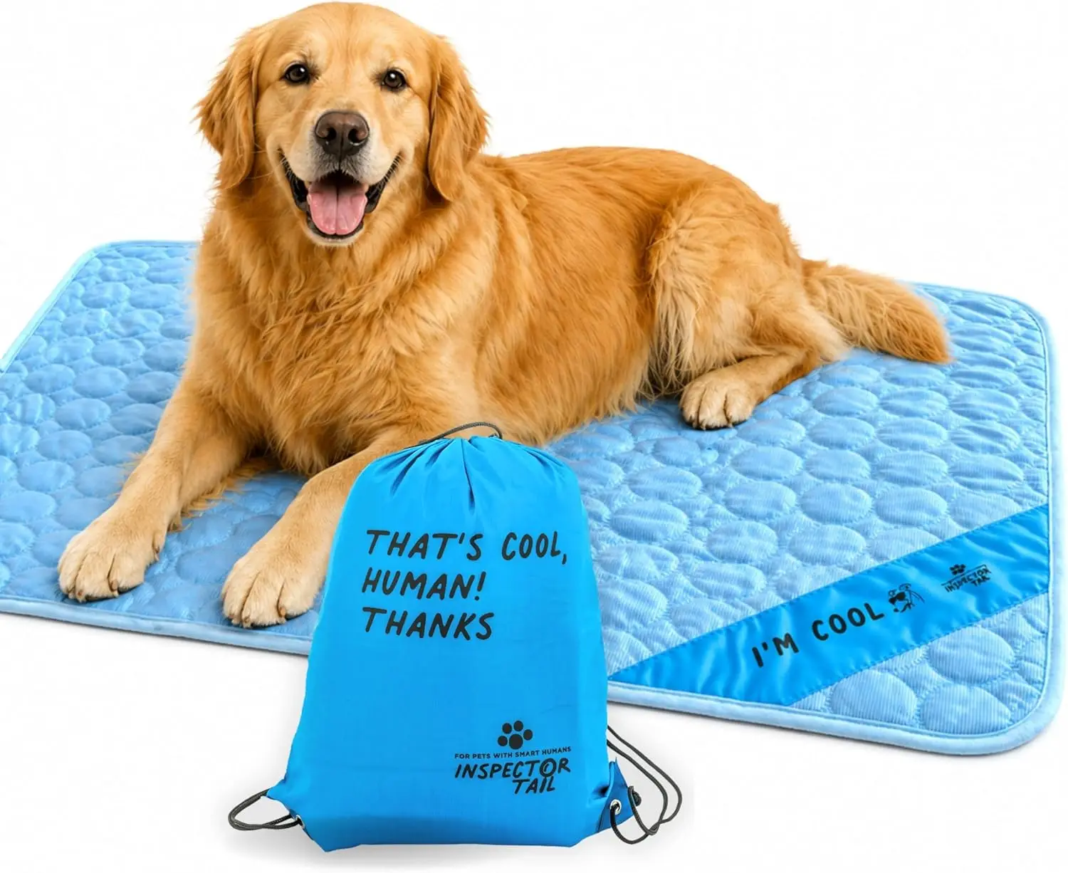 Self-Cooling Dog Mat, 39"x27" Washable, Portable, No Freeze Needed, with Carry Bag
Self-Cooling Dog Mat, 39"x27" Washable, Portable, No Freeze Needed, with Carry Bag