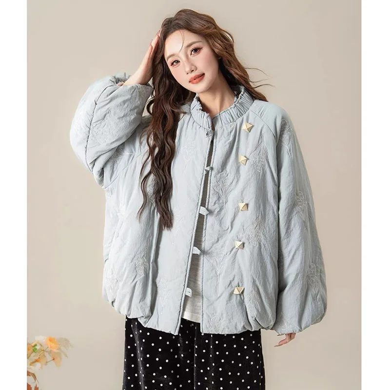 Women's Spring Coat Vintage Embroidered Cotton Coat Women Autumn Winter New Loose Slim Button Cardigan Jacket Outerwear
Women's Spring Coat Vintage Embroidered Cotton Coat Women Autumn Winter New Loose Slim Button Cardigan Jacket Outerwear