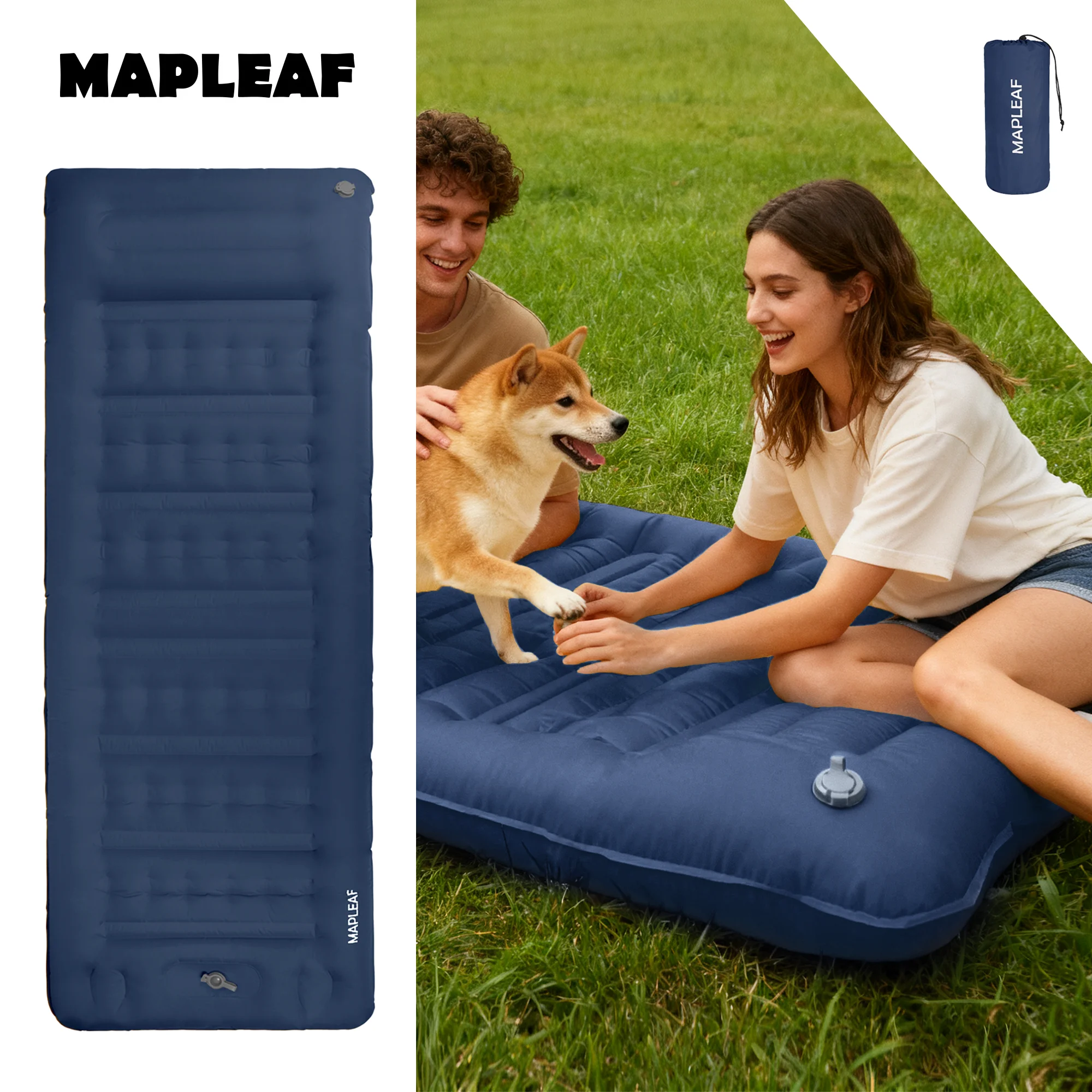 MAPLEAF Ultra-lightweight Outdoor camping Inflatable mattress Built-in pillow Inbuilt foot-operated air pump Air cushion
MAPLEAF Ultra-lightweight Outdoor camping Inflatable mattress Built-in pillow Inbuilt foot-operated air pump Air cushion