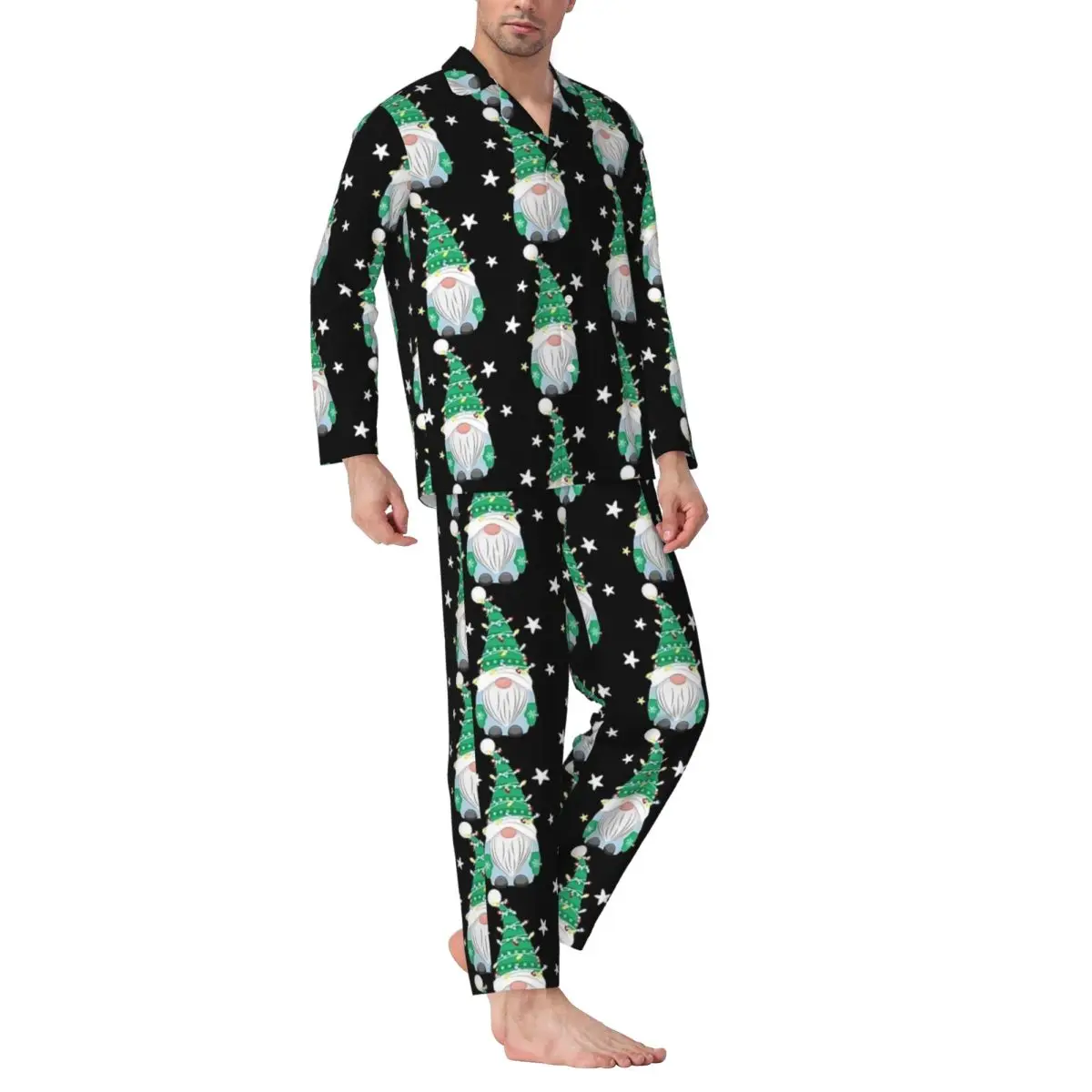 Cute Christmas Gnome Pajama Sets Autumn christmas trees Home Sleepwear Man 2 Pieces Vintage Oversize Pattern Nightwear Gift
Cute Christmas Gnome Pajama Sets Autumn christmas trees Home Sleepwear Man 2 Pieces Vintage Oversize Pattern Nightwear Gift