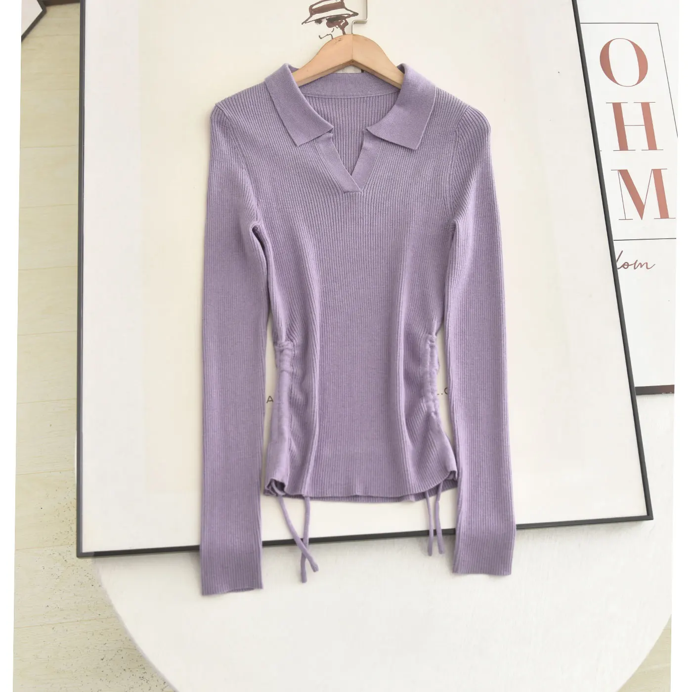 Slim Fit Ne Knitwear Waist Cinched Folded Design Inner Wear Purple Sweater Women's Long Sve Regular Length T Top
Slim Fit Ne Knitwear Waist Cinched Folded Design Inner Wear Purple Sweater Women's Long Sve Regular Length T Top