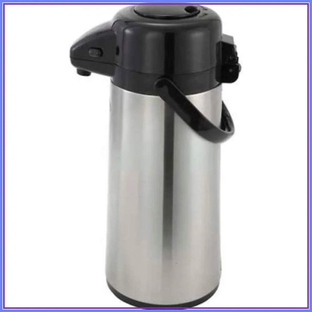 2.2L Glass Lined Airpot with Push Button Top, Stainless Steel Body
2.2L Glass Lined Airpot with Push Button Top, Stainless Steel Body
