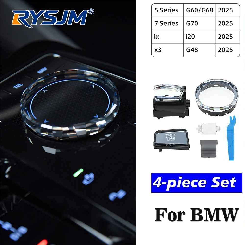 Crystal Paddle Button Start Knob Crystal Knob 4-Piece Stick Handle Set For BMW Car Accsesories For G60 G61 G68 G70 IX I20 X3 G48
Crystal Paddle Button Start Knob Crystal Knob 4-Piece Stick Handle Set For BMW Car Accsesories For G60 G61 G68 G70 IX I20 X3 G48