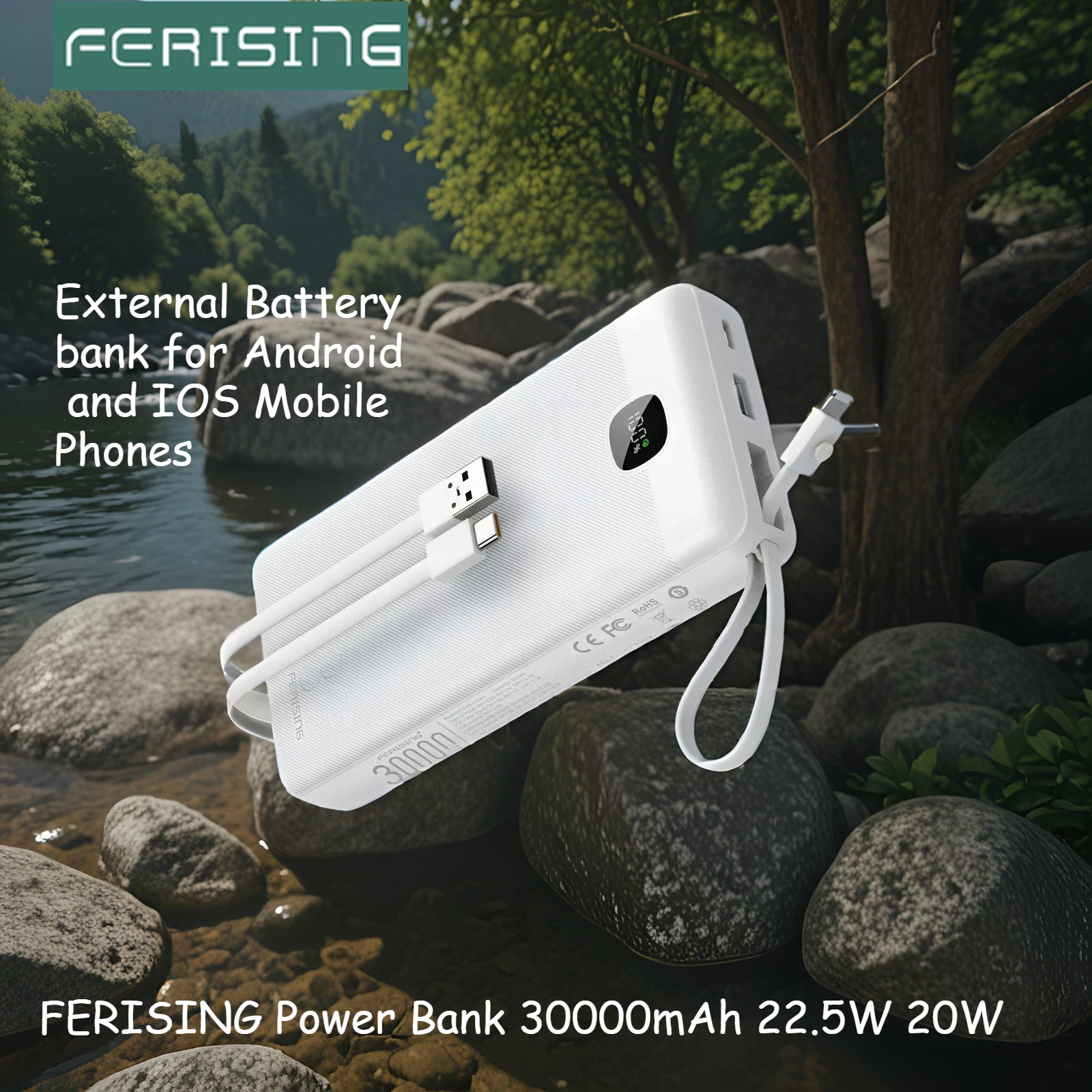 30000mAh GaN Fast Charger – 22.5W SuperCharge & 20W PD 3.0 External Battery Multi-Device Compatibility for Xiaomi for iPhone 15
30000mAh GaN Fast Charger – 22.5W SuperCharge & 20W PD 3.0 External Battery Multi-Device Compatibility for Xiaomi for iPhone 15