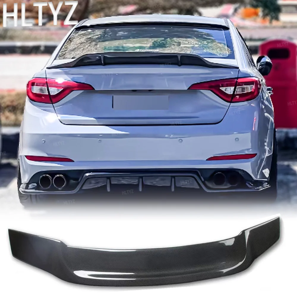 For Hyundai 9th Modern Sonata 9 2015 2016 2017 rear trunk spoiler wings high-quality carbon fiber R-style tuning accessories
For Hyundai 9th Modern Sonata 9 2015 2016 2017 rear trunk spoiler wings high-quality carbon fiber R-style tuning accessories