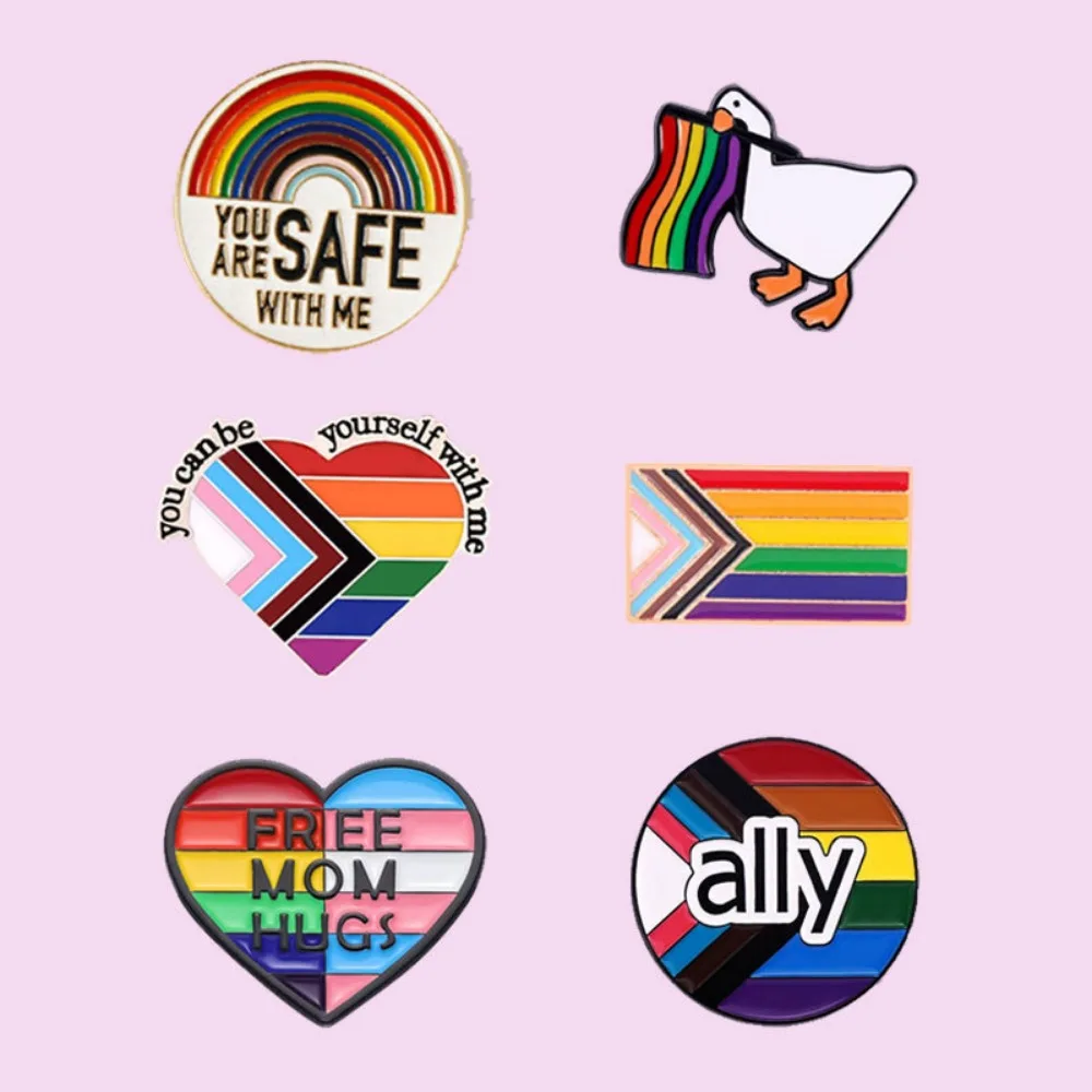 Rainbow Brooch Lapel Backpack Love Duck Metal Badge You Are Safe with Me Clothing Accessories Collar Gift
Rainbow Brooch Lapel Backpack Love Duck Metal Badge You Are Safe with Me Clothing Accessories Collar Gift