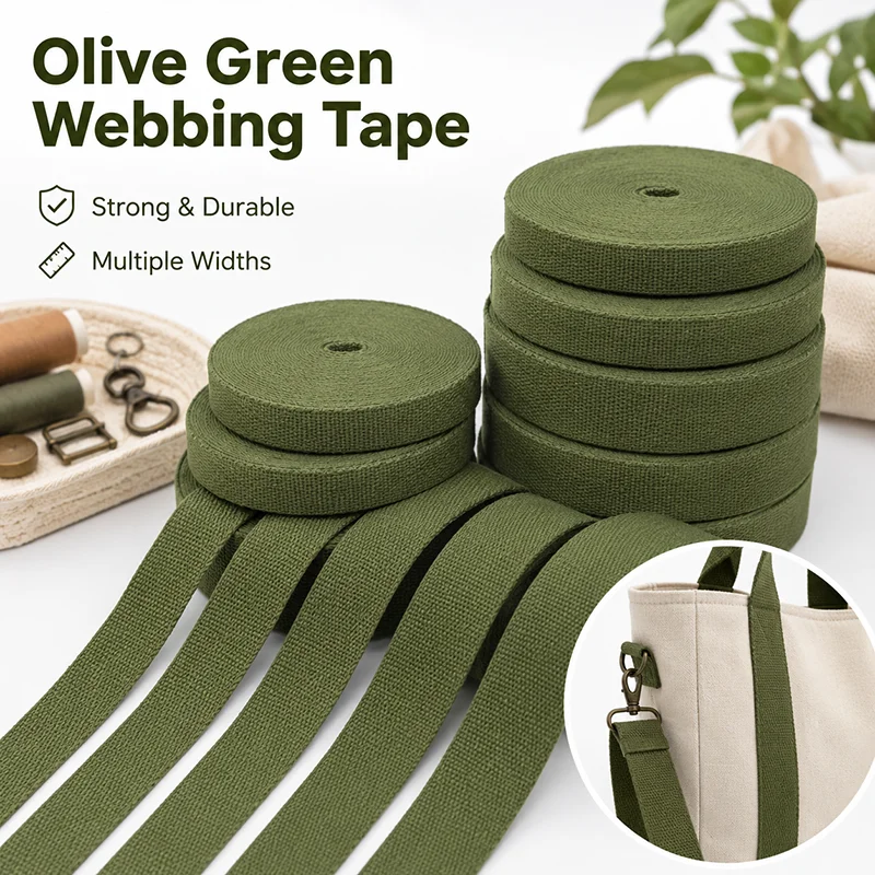 10Meters 15-50mm 2mm Thick Army Green Cotton Webbing Canvas Tape for Bag Strap Backpack Seat Belt Binding Outdoor Material Roll
10Meters 15-50mm 2mm Thick Army Green Cotton Webbing Canvas Tape for Bag Strap Backpack Seat Belt Binding Outdoor Material Roll