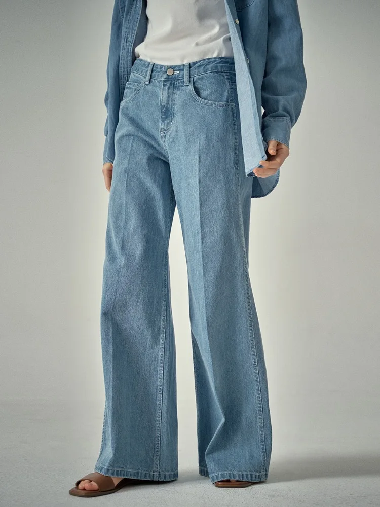 Korean Style Vintage Denim Pants 2023 Summer New Straight Wide Leg Jeans with Pockets All-match
Korean Style Vintage Denim Pants 2023 Summer New Straight Wide Leg Jeans with Pockets All-match