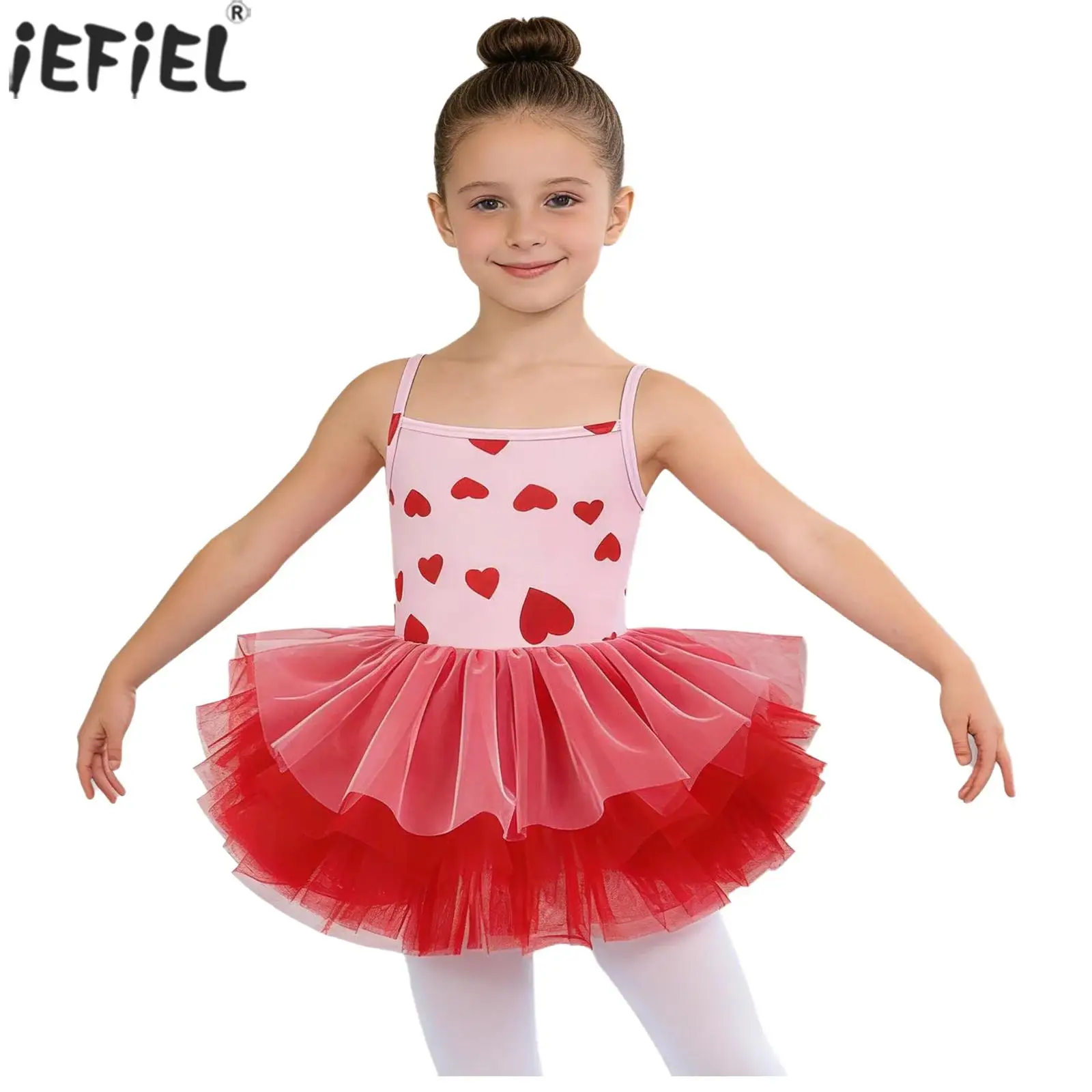 Kids Girls Ballet Dance Dresses Spaghetti Strap Printed Bodice Layered Tulle Dress Gymnastics Leotards Ballerina Training Outfit
Kids Girls Ballet Dance Dresses Spaghetti Strap Printed Bodice Layered Tulle Dress Gymnastics Leotards Ballerina Training Outfit