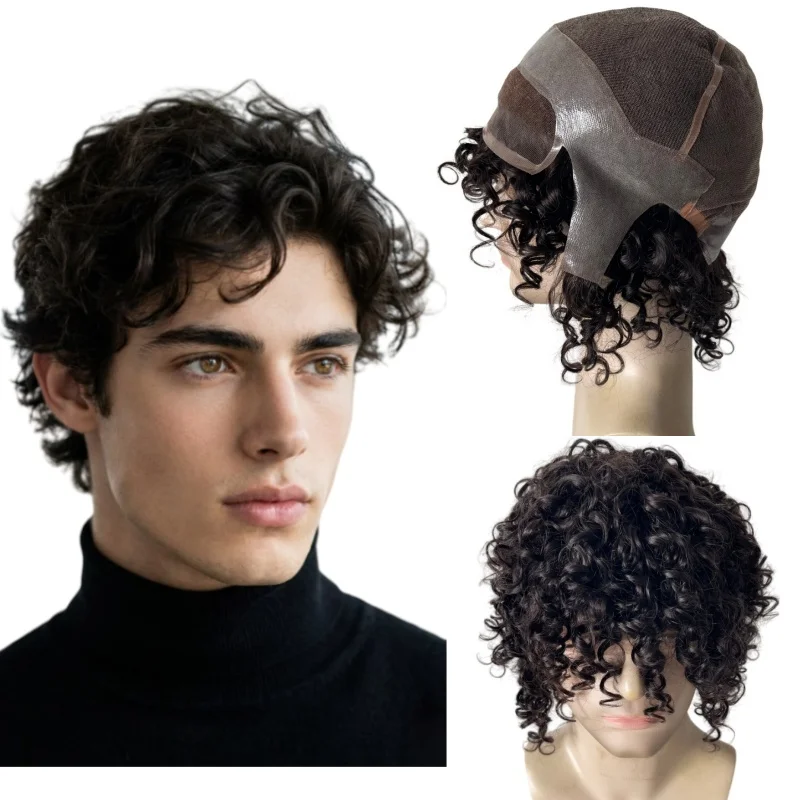 Indian Virgin Human Hair Systems #1B Black Color Hollywood Wigs for European Men
Indian Virgin Human Hair Systems #1B Black Color Hollywood Wigs for European Men