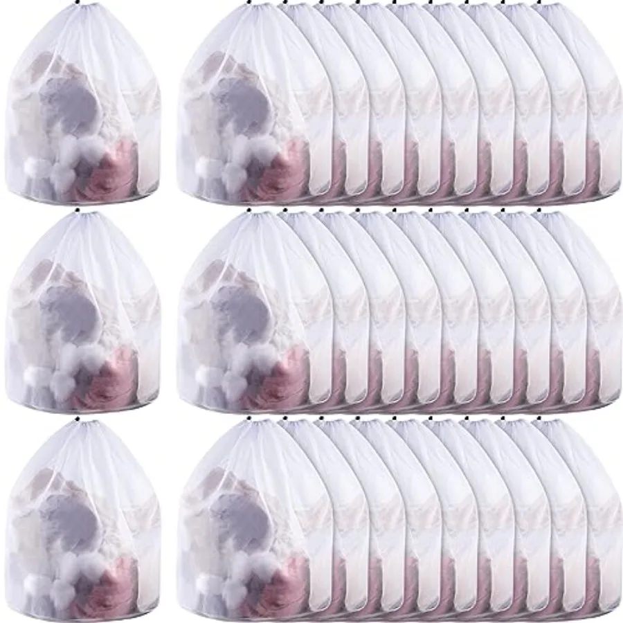 Pcs * 32 Inch Fine Mesh Laundry Bag with Drawstring Large Heavy Duty Mesh Bag Machine Washable Sheet Drawstring Net for Delicat