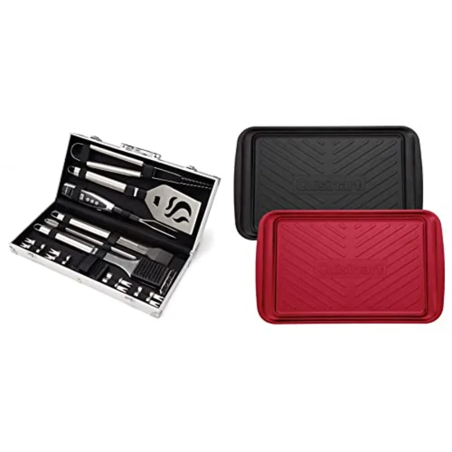 BBQ Tool Aluminum Carrying Case Deluxe Grill Set 20-Piece with CPK-200 Grilling Prep and Serve Trays Black Red Large 17 x 10.5
BBQ Tool Aluminum Carrying Case Deluxe Grill Set 20-Piece with CPK-200 Grilling Prep and Serve Trays Black Red Large 17 x 10.5