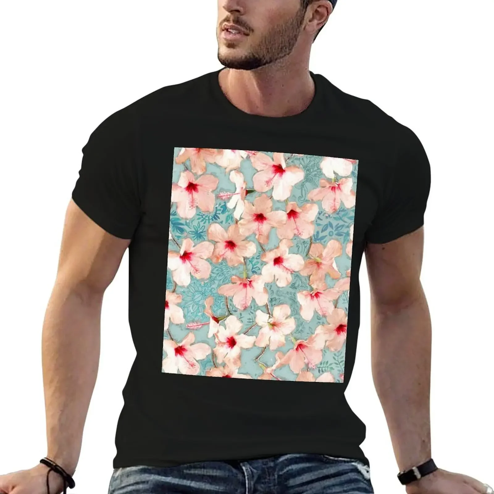 Shabby Chic Hibiscus Patchwork Pattern in Peach & Mint T-Shirt Funny t-shirts korean fashion funny t shirts men
Shabby Chic Hibiscus Patchwork Pattern in Peach & Mint T-Shirt Funny t-shirts korean fashion funny t shirts men