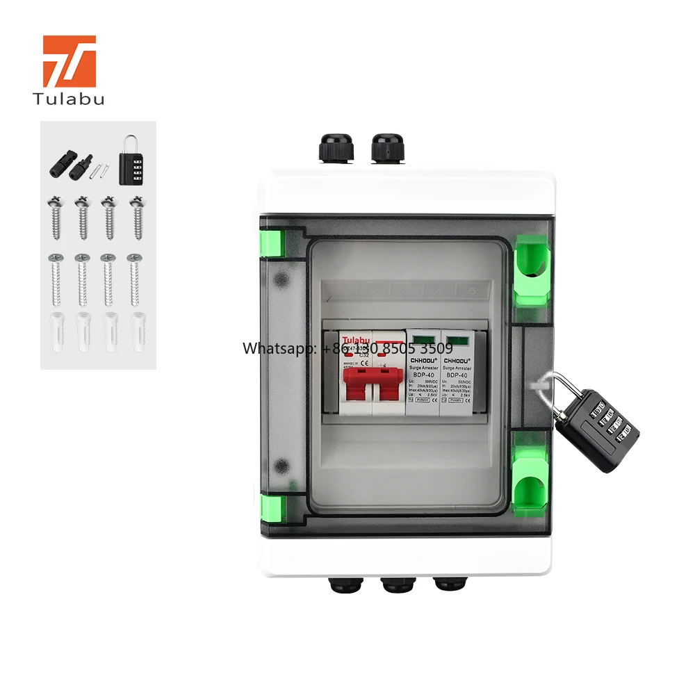 TULABU-1&1 PV1/1 IP65 1/2/3/4 Солнечная фотоэлектрическая объединительная коробка 16A 500 В/1000 В DC Массив 6 розеток Оборудование для распределения питания
TULABU-1&1 PV1/1 IP65 1/2/3/4 Солнечная фотоэлектрическая объединительная коробка 16A 500 В/1000 В DC Массив 6 розеток Оборудование для распределения питания