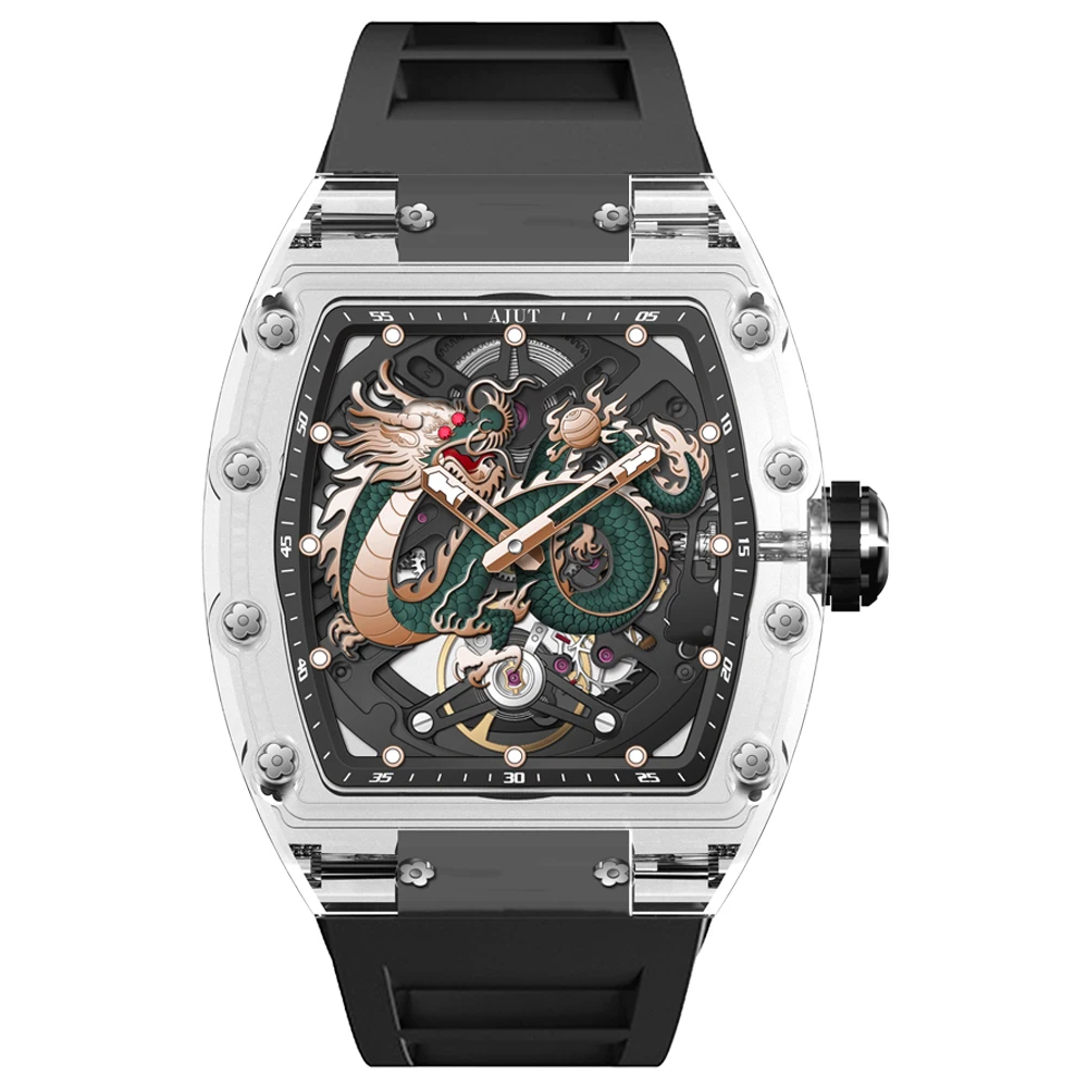 AJUT Automatic Mechanical K9 Transparent Glass Watches For Man Sapphire Mirror Skeleton Luxury Wristwatch montres hommes 0570
AJUT Automatic Mechanical K9 Transparent Glass Watches For Man Sapphire Mirror Skeleton Luxury Wristwatch montres hommes 0570