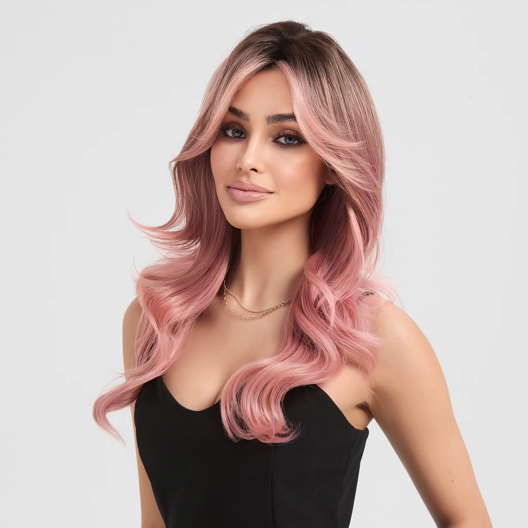JOVIA long length wig with a gradient pink and gradient brown water ripple pattern Imitates natural hair strands
JOVIA long length wig with a gradient pink and gradient brown water ripple pattern Imitates natural hair strands