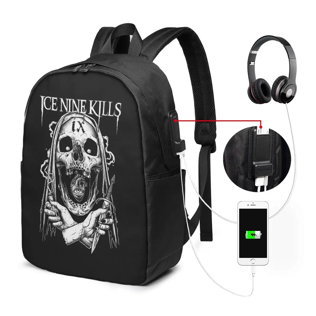 Michele Nolli Ice Nine Kills Backpack Travel Notebook Bag Computer College Student School Bag Laptop Shoulder Bags for Men Women
Michele Nolli Ice Nine Kills Backpack Travel Notebook Bag Computer College Student School Bag Laptop Shoulder Bags for Men Women