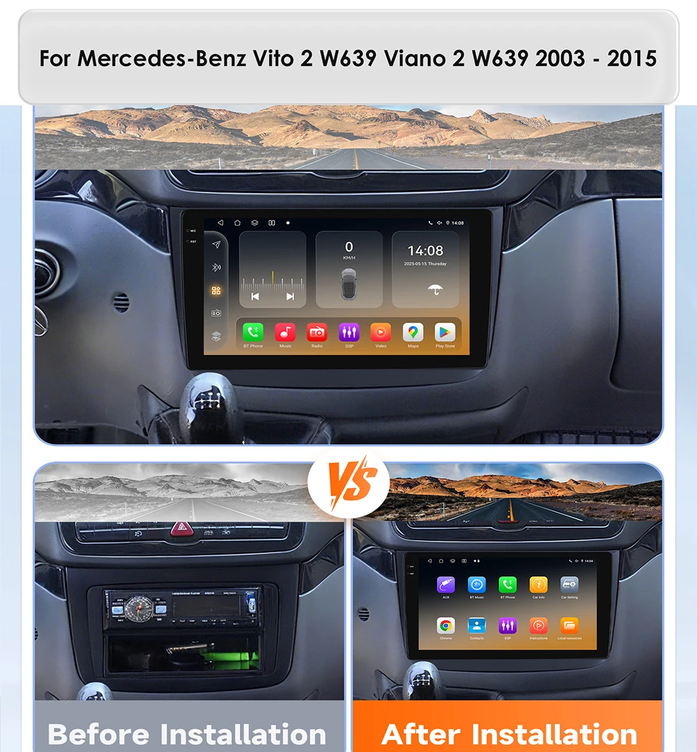 Hizpo Car Eelectronic Multimedia For For Mercedes-Benz Vito 2 W639 Viano 2 W639 2003-2015 GPS 4G DSP Wireless CarPlay Android 14
Hizpo Car Eelectronic Multimedia For For Mercedes-Benz Vito 2 W639 Viano 2 W639 2003-2015 GPS 4G DSP Wireless CarPlay Android 14