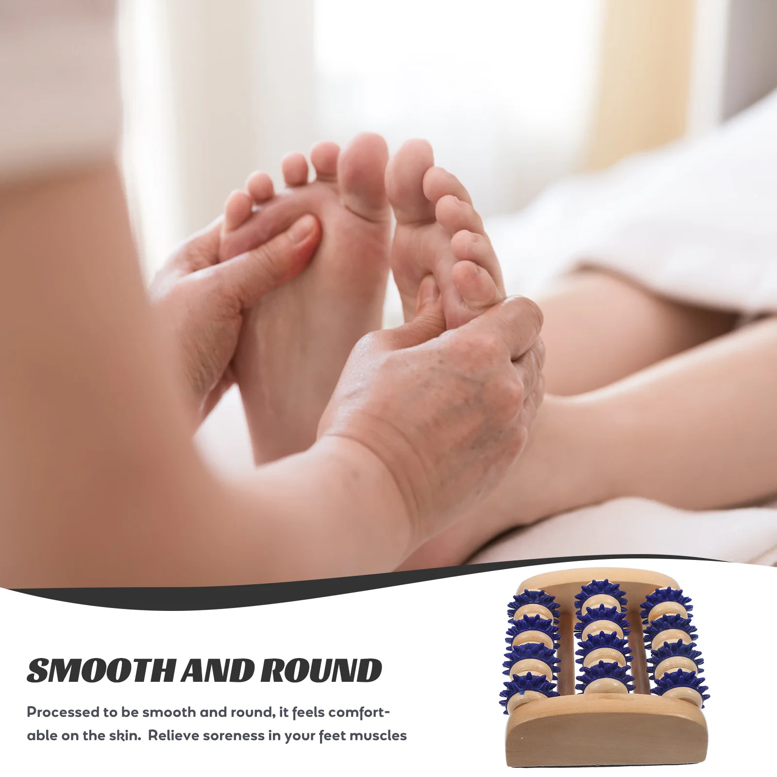 Ручной массажер для ног с деревянными роликами, легкий, портативный, для точечного массажа тела, ног и стоп
Ручной массажер для ног с деревянными роликами, легкий, портативный, для точечного массажа тела, ног и стоп