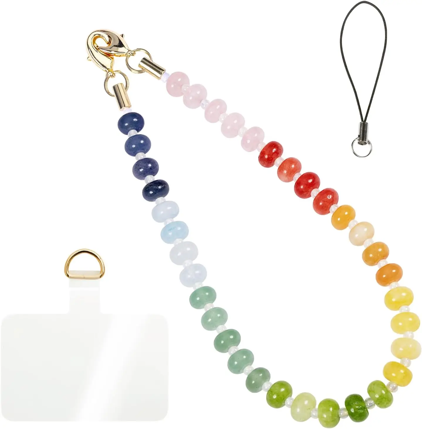 Rainbow Crystal Beaded Phone Lanyard, Hands-Free Wrist Strap, Keychain Decor, Cute Camera Chain String
Rainbow Crystal Beaded Phone Lanyard, Hands-Free Wrist Strap, Keychain Decor, Cute Camera Chain String