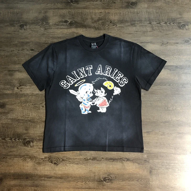 SAINT OF MICHAEL 1:1 Best Quality Streetwear American Style Tee Vintage Clothing Loose Oversized Tops 100%CottonT Shirt Men
SAINT OF MICHAEL 1:1 Best Quality Streetwear American Style Tee Vintage Clothing Loose Oversized Tops 100%CottonT Shirt Men