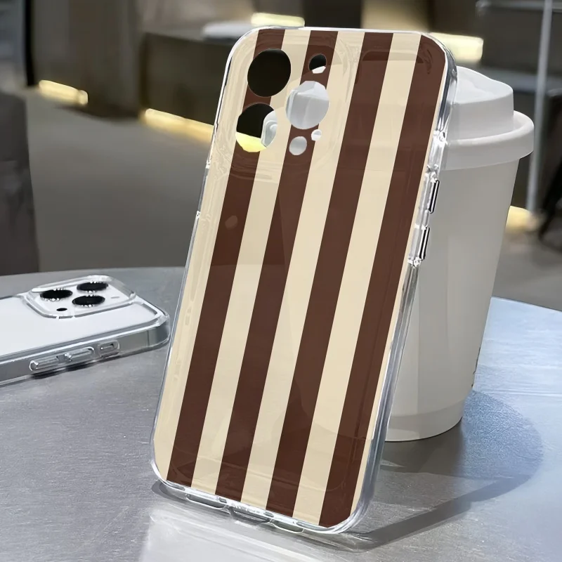 Brown and White Striped Phone Case For iPhone 17 Pro Max 16 Pro Max 15 14 13 12 11 Pro Cases Protective Phone Soft Back Cover
Brown and White Striped Phone Case For iPhone 17 Pro Max 16 Pro Max 15 14 13 12 11 Pro Cases Protective Phone Soft Back Cover