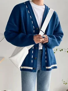 MRCYC Men's V-Ne Open Cardigan Sweater Loose Fit Trendy Casual Outerwear Knitted Jaet Autumn Winter New Arrival
MRCYC Men's V-Ne Open Cardigan Sweater Loose Fit Trendy Casual Outerwear Knitted Jaet Autumn Winter New Arrival