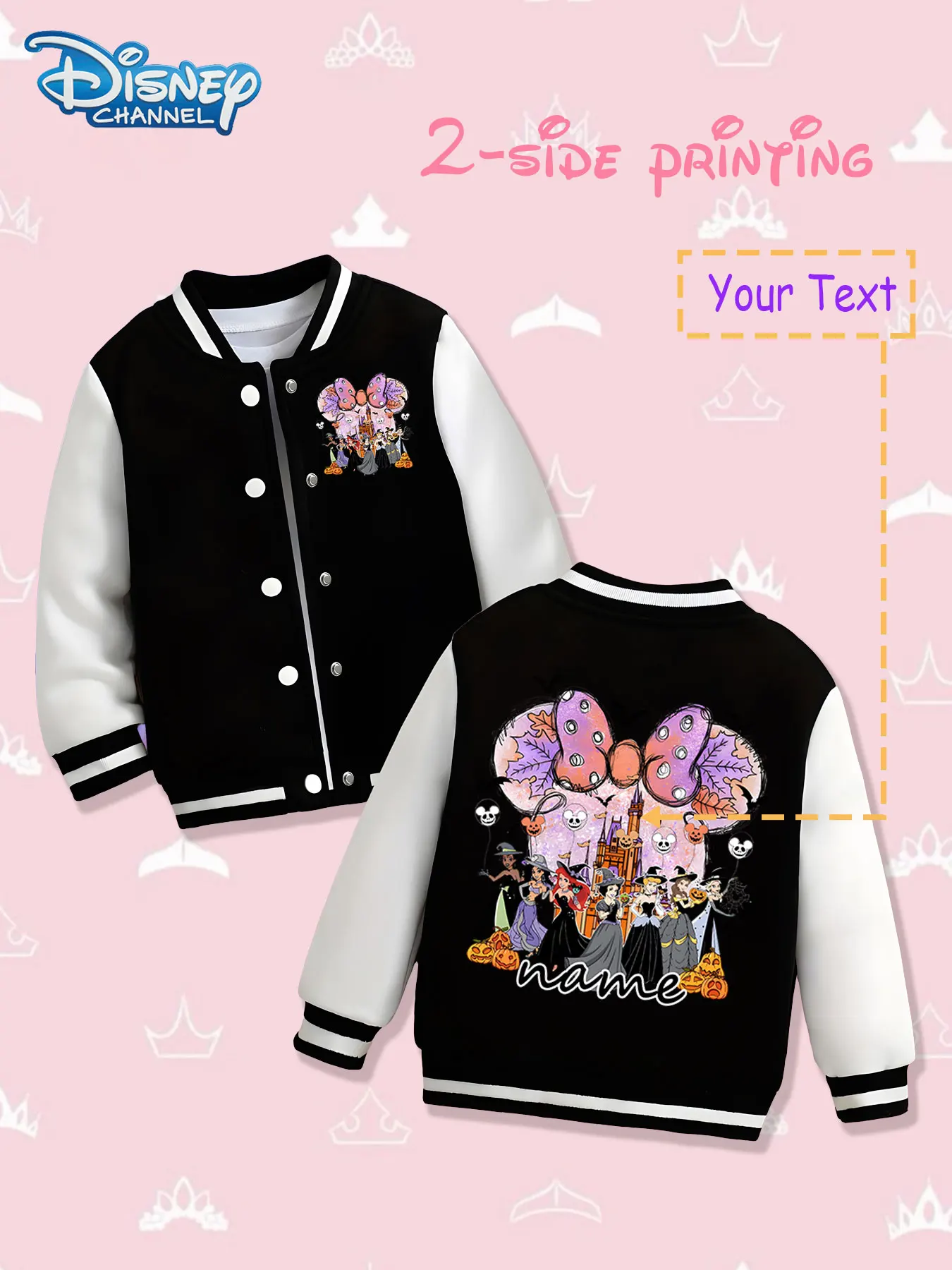 MINISO Disney Villain Girls Baseball Jacket - Double-sided personalized print, warm and unique in autumn and winter, suitable fo
MINISO Disney Villain Girls Baseball Jacket - Double-sided personalized print, warm and unique in autumn and winter, suitable fo