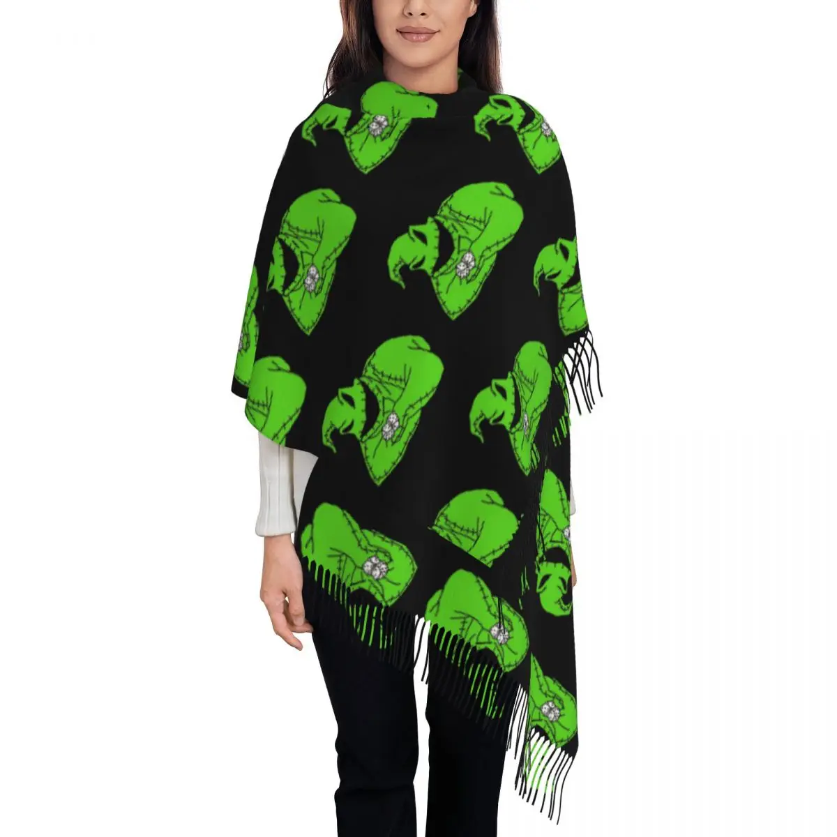 Шарф Oogie Boogie, шарфы с кисточками, женские мягкие теплые шали и палантины, длинная осенне-зимняя шаль, накидка
Шарф Oogie Boogie, шарфы с кисточками, женские мягкие теплые шали и палантины, длинная осенне-зимняя шаль, накидка