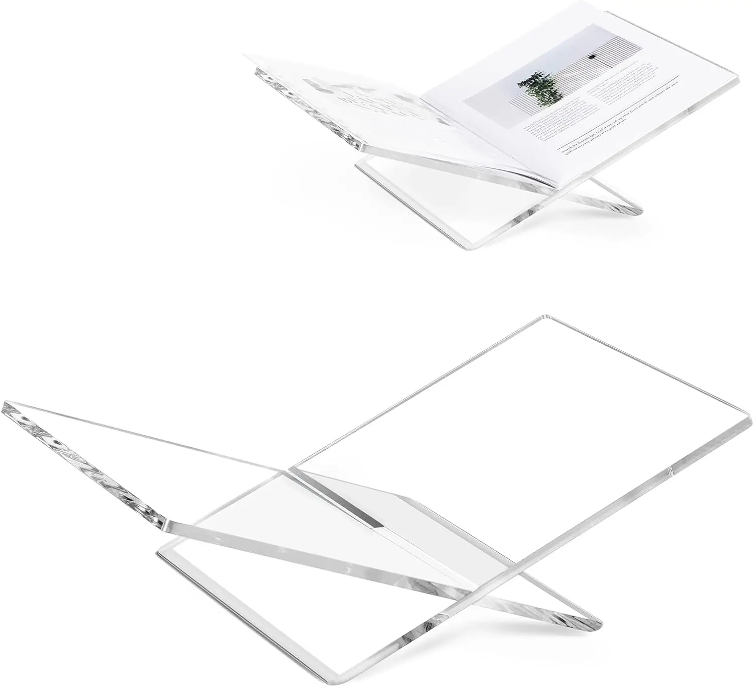 Clear Acrylic Book Stand for Display, 15.8x9.5x4.3 in, Heavy Duty Book Holder for Quran, Bible, Cookbook, Magazine, Textbook
Clear Acrylic Book Stand for Display, 15.8x9.5x4.3 in, Heavy Duty Book Holder for Quran, Bible, Cookbook, Magazine, Textbook