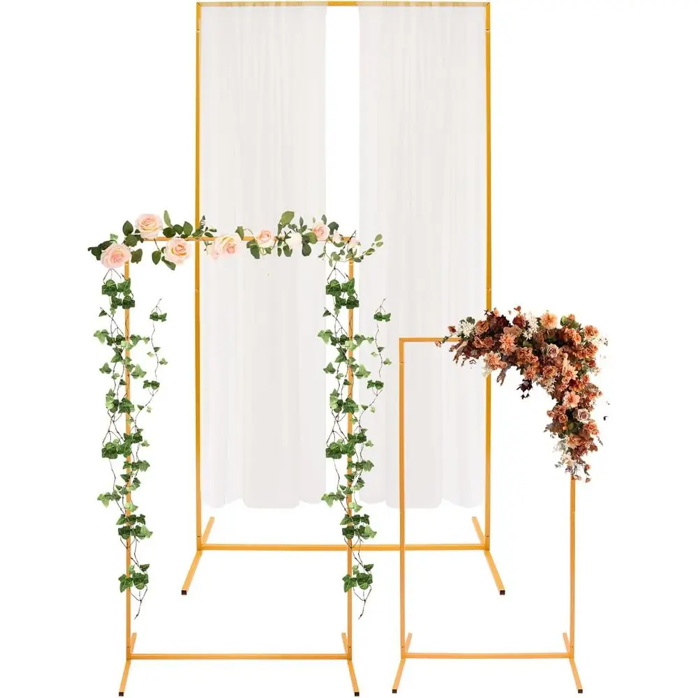 Gold Square Backdrop Stand Set for Wedding, Baby Shower, Birthday, and Graduation Celebrations (6.2ft, 5.2ft, 4.2ft)
Gold Square Backdrop Stand Set for Wedding, Baby Shower, Birthday, and Graduation Celebrations (6.2ft, 5.2ft, 4.2ft)