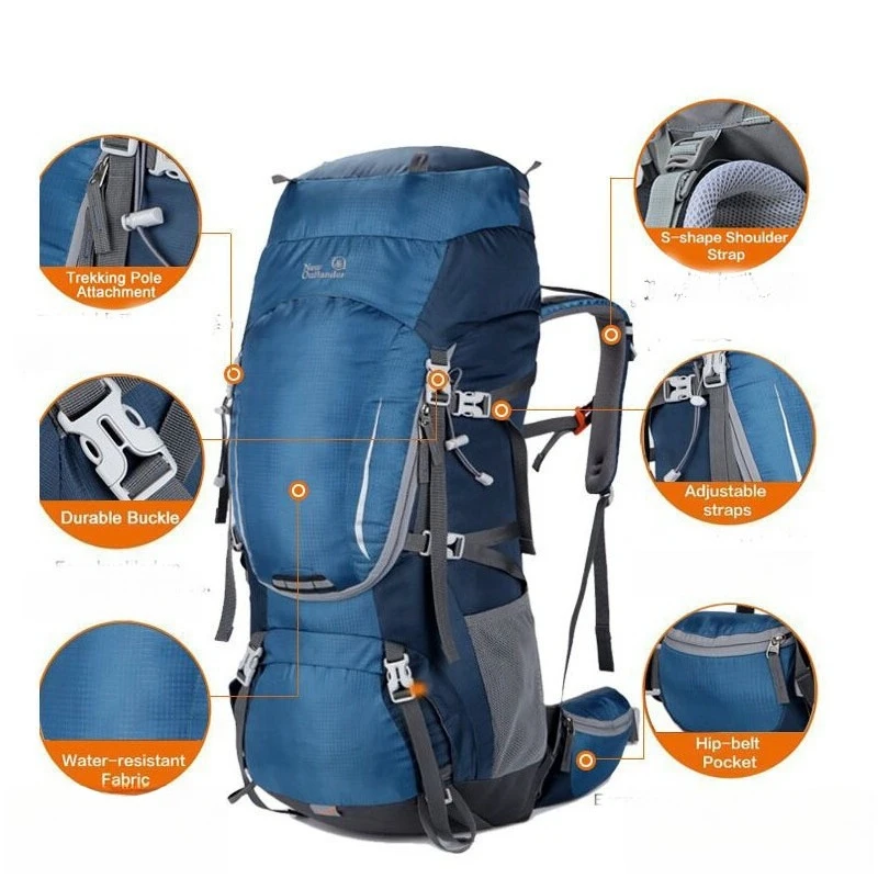 Waterproof Nylon 60L Backpack for Men Women, Large Capacity Hiking Climbing Travel Pack, Professional Outdoor Camping Rucksack
Waterproof Nylon 60L Backpack for Men Women, Large Capacity Hiking Climbing Travel Pack, Professional Outdoor Camping Rucksack